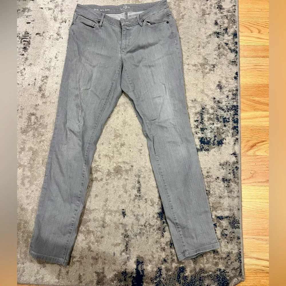 LOFT Women’s Slim Fit Gray Jeans - Picture 1 of 1